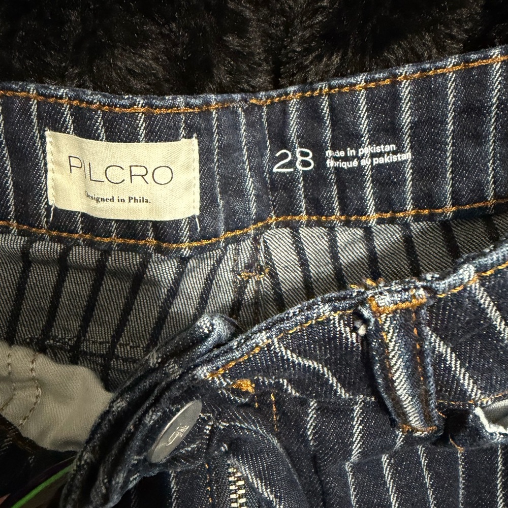 Pilcro Blue Striped Jeans - Picture 2 of 3